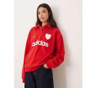 adidas Originals - Felpa da calcio rossa-Rosso XS