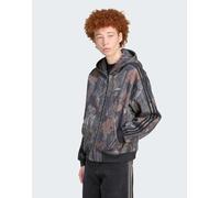 adidas Originals - Felpa nera mimetica con cappuccio e zip-Nero M