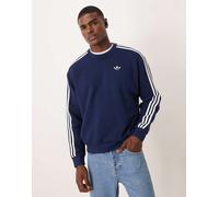 adidas Originals - Felpa oversize color blu navy con tre righe M