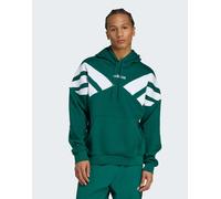 adidas Originals - Felpa verde college con taglio vintage XS