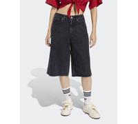 adidas Originals - Firebird - Jorts di jeans in denim nero 50