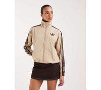 adidas Originals - Firebird - Top sportivo ampio in nylon kaki chiaro e marrone-Verde M