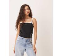 adidas Originals - Flames - Top senza maniche nero e bianco sporco XS