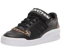 adidas Originals Forum Low Sneaker, Black/Black/Green, 7 US Unisex Big Kid