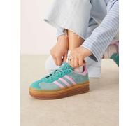 adidas Originals - Gazelle Bold - Sneakers verdi e rosa-Verde 38