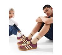 adidas Originals - Gazelle Indoor - Sneakers bordeaux e gialle con suola in gomma-Marrone 47 1/3