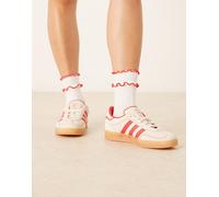 adidas Originals - Gazelle Indoor - Sneakers color crema e rosse-Bianco 39 1/3