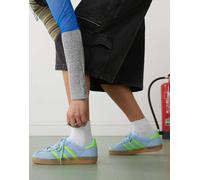 adidas Originals - Gazelle Indoor - Sneakers in nabuk blu e verdi 36 2/3