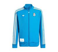 ADIDAS ORIGINALS Giacca di felpa sportiva 'Real Madrid Terrace Icons' blu cielo / giallo oro / bianco Bambini ADIDAS ORIGINALS 164 blu cielo / giallo oro / bianco