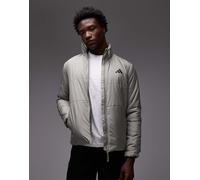 adidas Originals - Giacca grigia con 3 strisce-Verde S