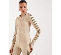 adidas Originals - Giacca slim con cappuccio e zip kaki e gialla-Verde M