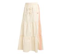 adidas Originals - Gonna lunga color bianco sporco con 3 strisce all'uncinetto S