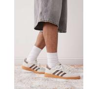 adidas Originals - Handball Spezial - Sneakers color crema e marroni con suola in gomma-Bianco 38
