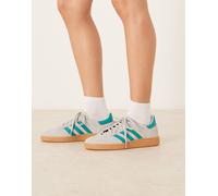adidas Originals - Handball Spezial - Sneakers grigio e verde con suola in gomma 40 2/3