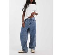 adidas Originals jeans a gamba bombata in lavaggio chiaro blu W30