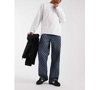 adidas Originals - Jeans ampi color indaco con monogramma-Blu 34in