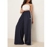 adidas Originals - Joggers a fondo ampio blu navy in raso 46