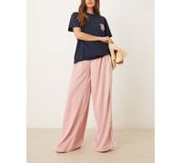 Adidas Originals Satin Wide Leg Track Bottoms female Pantaloni - Rosa - Poly Mesh - Foot Locker Pink 38