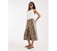 adidas Originals - Jorts di jeans marrone chiaro pitonato-Neutro W24