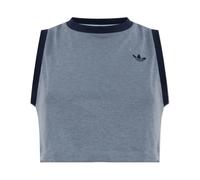 Adidas Originals - Logo Top - - Tops - Donna - Blu - M