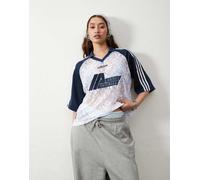 adidas Originals - Maglia da calcio bianca in pizzo estiva-Bianco L