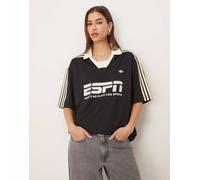 adidas Originals - Maglia da calcio nera con sponsor-Nero XL