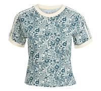 ADIDAS ORIGINALS Maglietta 'Adidas Originals X Liberty London' petrolio / bianco naturale Donna ADIDAS ORIGINALS XL-XXL petrolio / bianco naturale