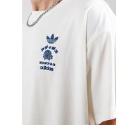 ADIDAS ORIGINALS Maglietta 'JAPAN FLORALS' blu scuro / bianco, Taglia XL