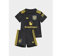 adidas Originals Manchester United FC 2025/26 Completo Terza Maglia Neonato, Nero 12-18M