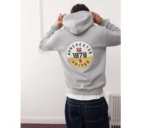 adidas Originals - Manchester United VRCT - Felpa con cappuccio grigia-Grigio XS