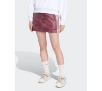 adidas Originals - Minigonna bordeaux in pelle sintetica-Rosso 34