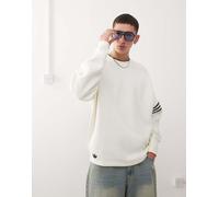 adidas Originals - Neuclassics - Felpa oversize girocollo bianco sporco XS
