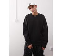 adidas Originals - Neuclassics - Felpa oversize girocollo nera-Nero XS