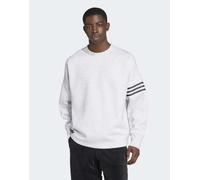 adidas Originals - Neuclassics - Top girocollo oversize grigio chiaro mélange a maniche lunghe M