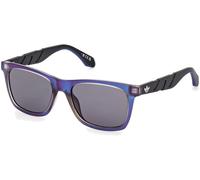 Occhiali adidas Originals OR0101 lilla azzurrino nero con lenti a specchio grigio