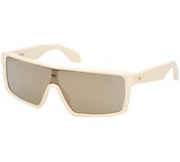 Adidas Unisex OR0114 21G Occhiali da sole Acetato Bianco Marrone Maschera Normale Specchiato