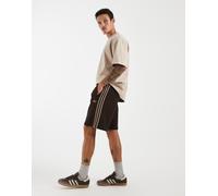 adidas Originals - Pantaloncini color caffè aurora con 3 strisce-Marrone S
