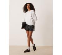 Pantaloncini adidas Originals in raso con strisce a spillo Black 2XS