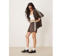 adidas Originals - Pantaloncini stile sprinter in raso con stampa leopardata-Multicolore XL