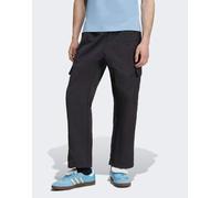 adidas Originals - Pantaloni cargo neri con 3 strisce-Nero XS