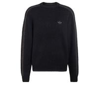 ADIDAS ORIGINALS Pullover '3 STRIPES FLUFFY KNIT CREW' nero Uomo - Abbigliamento - Pullover e cardigan - Pullover - Pullover girocollo ADIDAS ORIGINALS XXS-XS