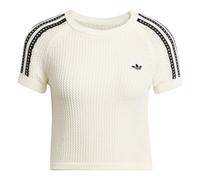 adidas Originals - T-shirt in maglia all'uncinetto bianco sporco M