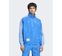 adidas Originals - Real Madrid Terrace Icons - Giacca azzurro bluebird e bianca con zip corta 2XL