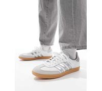 adidas Originals - Samba OG - Sneakers bianche e argento metallizzato-Bianco 36 2/3