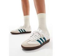 adidas Originals - Samba OG - Sneakers bianche e blu foglia di tè-Bianco 37 1/3