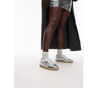 adidas Originals - Samba OG - Sneakers con stampa effetto coccodrillo color argento metallizzato 42