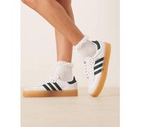 adidas Originals - Sambae - Sneakers bianche e verde scuro-Bianco 37 1/3