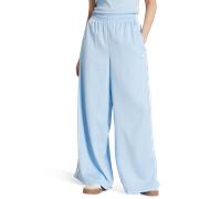 Adidas Originals Satin Wide Leg Track Bottoms female Pantaloni - Blu - Poly Mesh - Foot Locker Blue 38