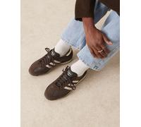 adidas Originals - SL 72 OG - Sneakers marroni e crema con impunture-Marrone 36 2/3