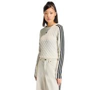 ADIDAS ORIGINALS SLIM SOLID SPIKE KNIT SWEATSHIRT White L